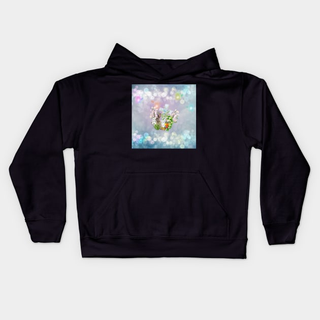 Sweet easter design with bunny and cross Kids Hoodie by Nicky2342